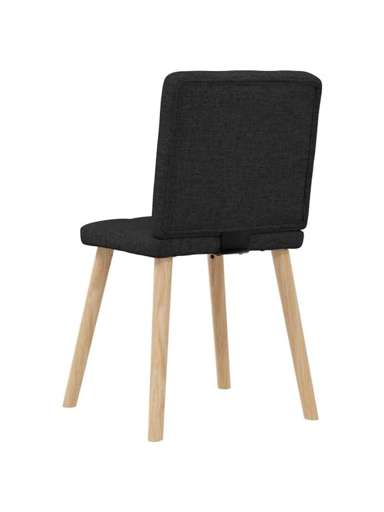 Jídelní židle 4 ks černé textil