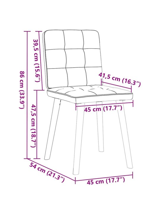 Jídelní židle 4 ks černé textil