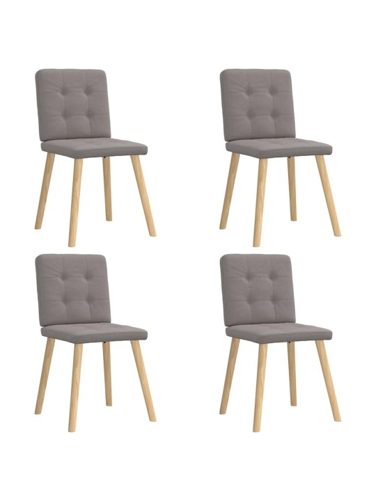 Jídelní židle 4 ks taupe textil