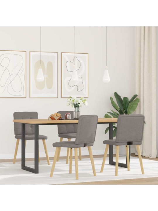 Jídelní židle 4 ks taupe textil