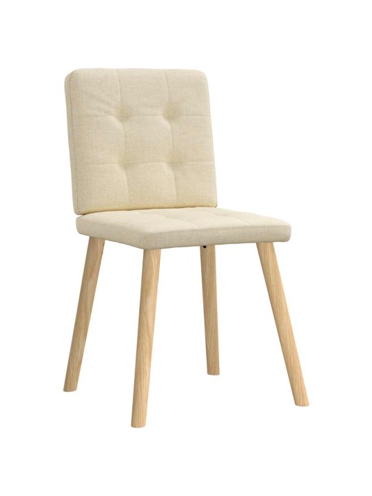 Jídelní židle 4 ks krémové textil