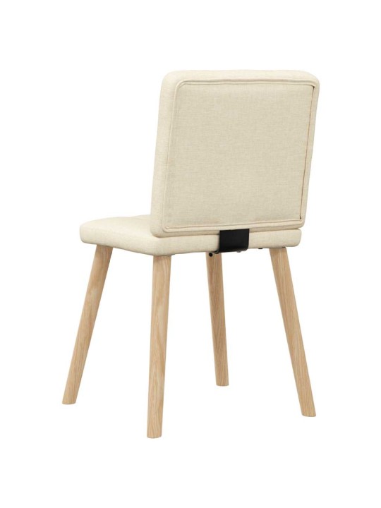 Jídelní židle 4 ks krémové textil