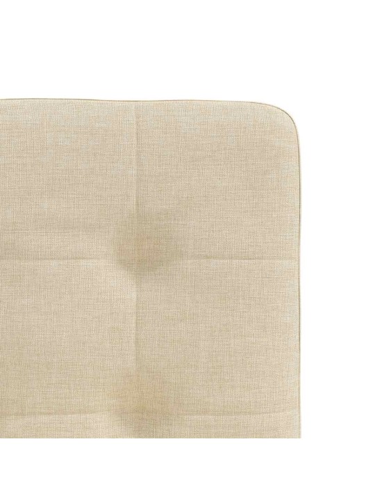 Jídelní židle 4 ks krémové textil