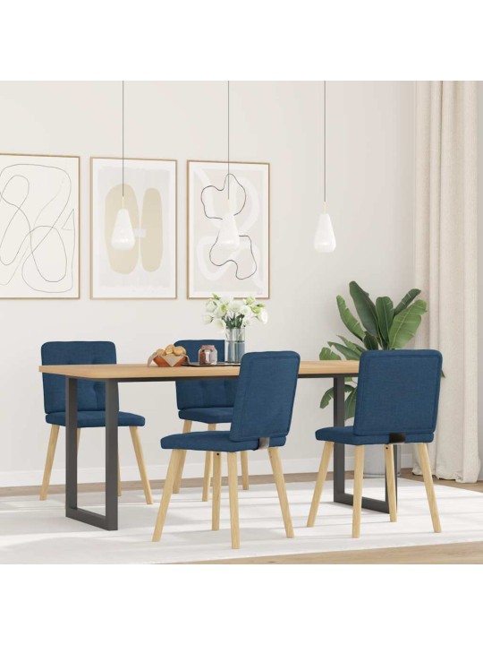 Jídelní židle 4 ks modré textil