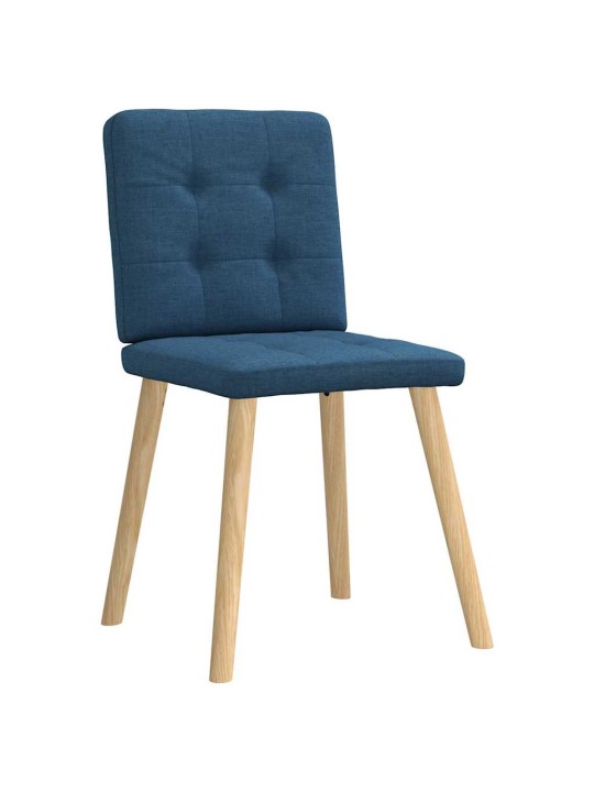 Jídelní židle 4 ks modré textil