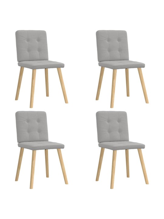 Otočné jídelní židle 4 ks oblak šedá textil
