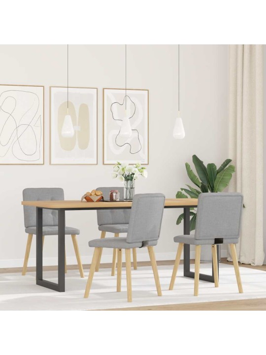 Otočné jídelní židle 4 ks oblak šedá textil