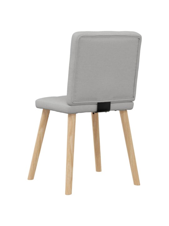 Otočné jídelní židle 4 ks oblak šedá textil