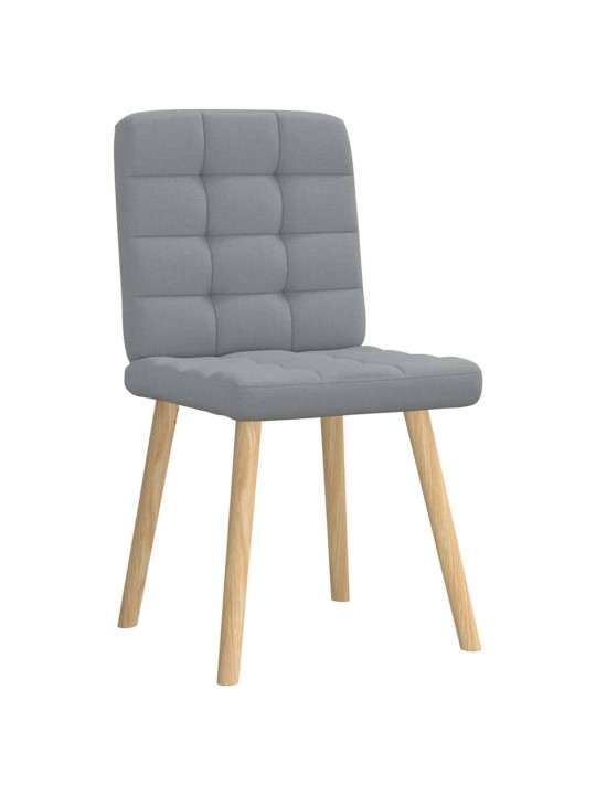 Jídelní židle 4 ks světle šedé textil
