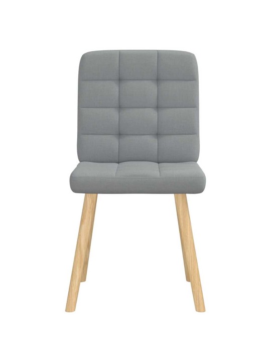Jídelní židle 4 ks světle šedé textil