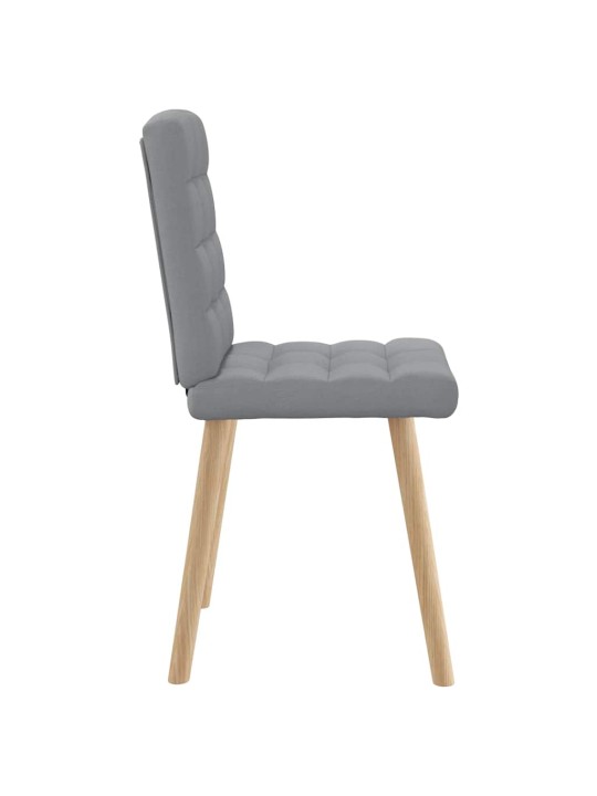 Jídelní židle 4 ks světle šedé textil