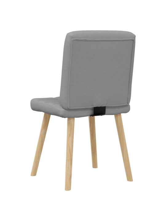 Jídelní židle 4 ks světle šedé textil