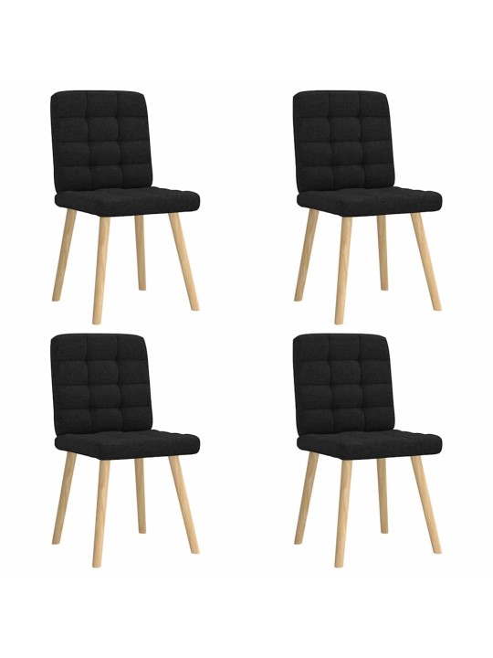 Jídelní židle 4 ks černé textil