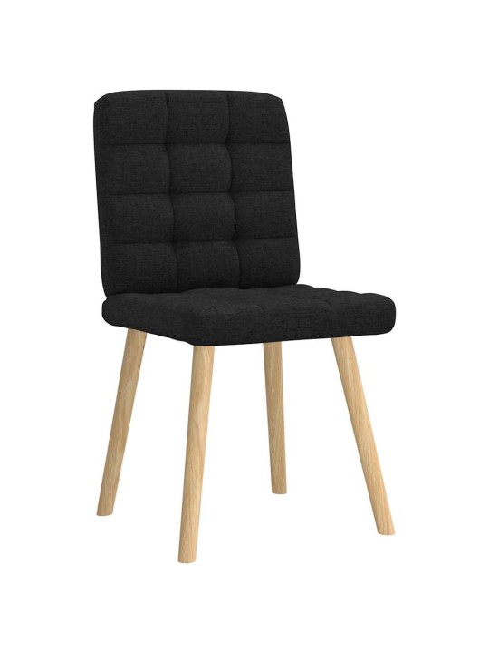 Jídelní židle 4 ks černé textil