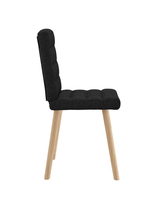 Jídelní židle 4 ks černé textil