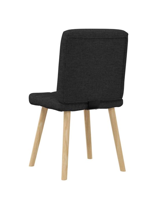Jídelní židle 4 ks černé textil