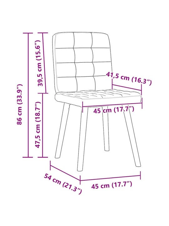 Jídelní židle 4 ks černé textil