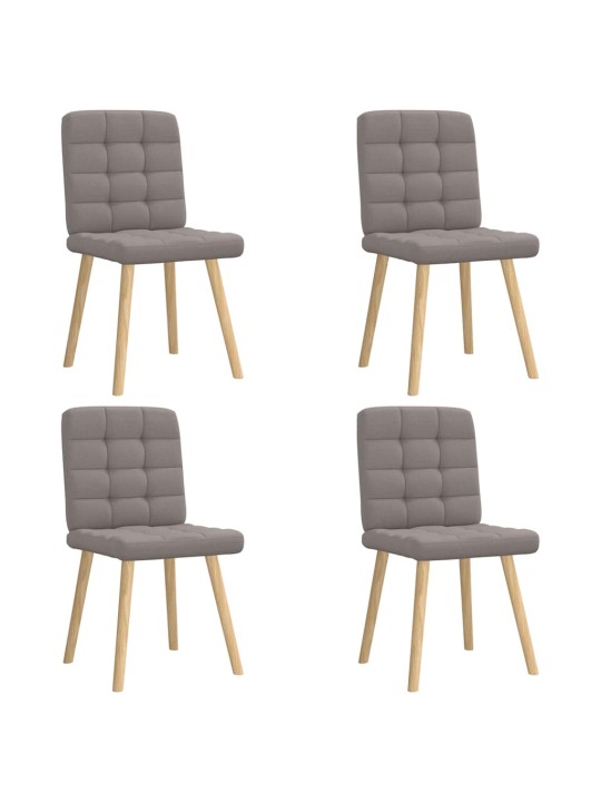 Jídelní židle 4 ks taupe textil