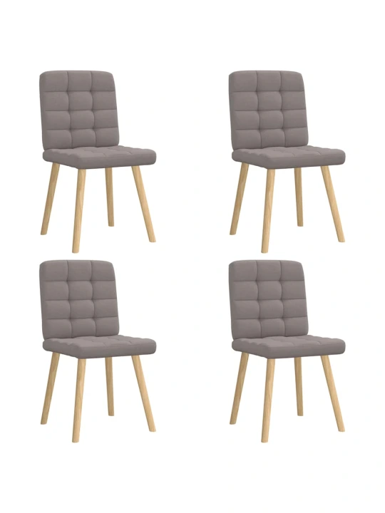 Jídelní židle 4 ks taupe textil