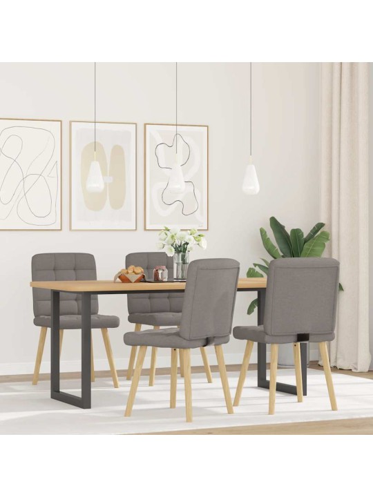 Jídelní židle 4 ks taupe textil