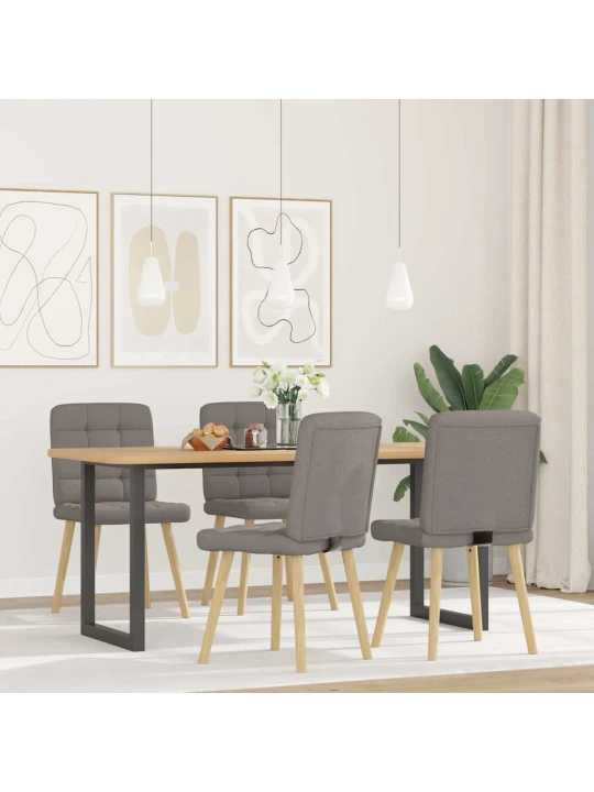Jídelní židle 4 ks taupe textil
