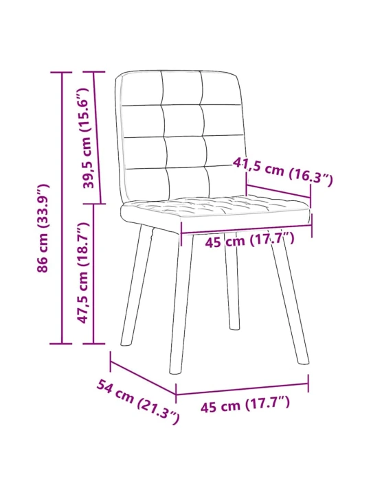 Jídelní židle 4 ks taupe textil