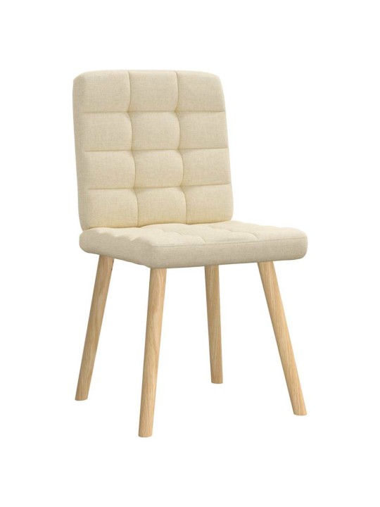 Jídelní židle 4 ks krémové textil
