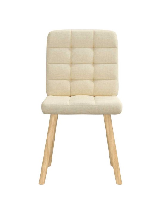 Jídelní židle 4 ks krémové textil