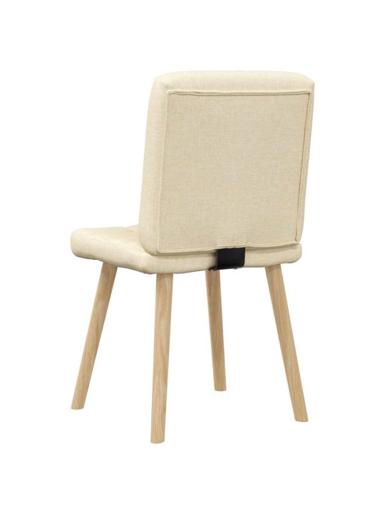 Jídelní židle 4 ks krémové textil