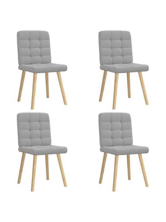 Otočné jídelní židle 4 ks oblak šedá textil