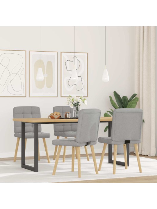 Otočné jídelní židle 4 ks oblak šedá textil