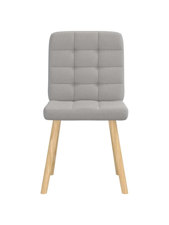 Otočné jídelní židle 4 ks oblak šedá textil