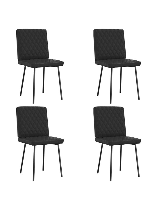 Jídelní židle 4 ks černé umělá kůže