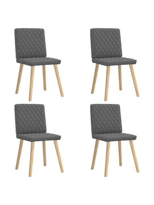 Jídelní židle 4 ks tmavě šedé textil