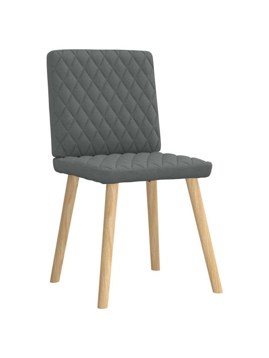 Jídelní židle 4 ks tmavě šedé textil
