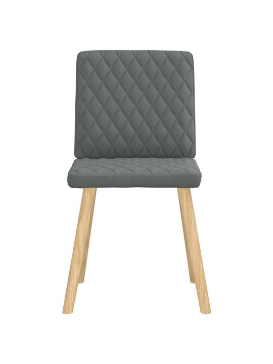 Jídelní židle 4 ks tmavě šedé textil