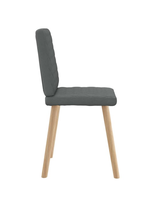 Jídelní židle 4 ks tmavě šedé textil