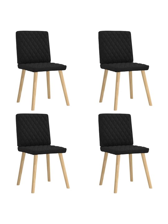 Jídelní židle 4 ks černé textil