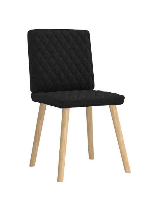 Jídelní židle 4 ks černé textil