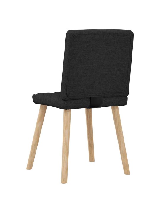 Jídelní židle 4 ks černé textil