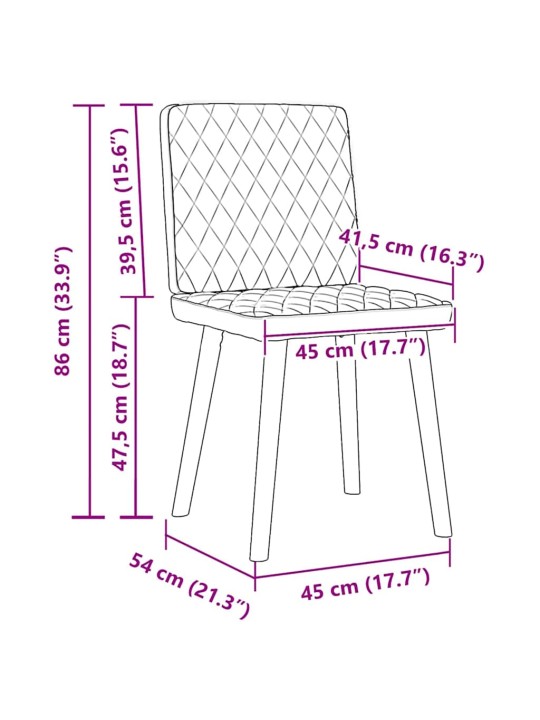 Jídelní židle 4 ks černé textil