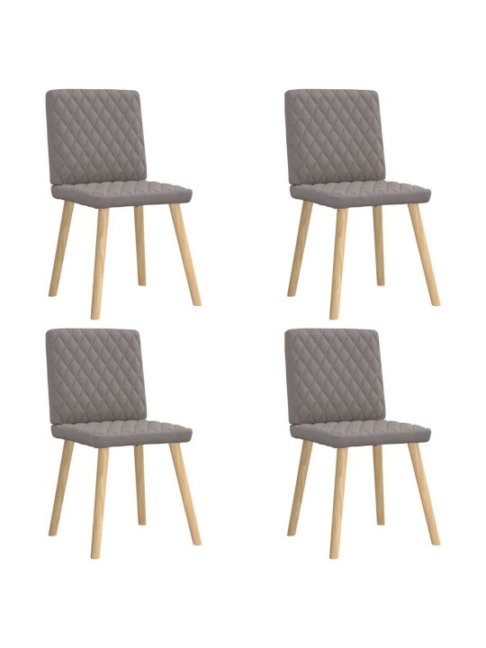 Jídelní židle 4 ks taupe textil