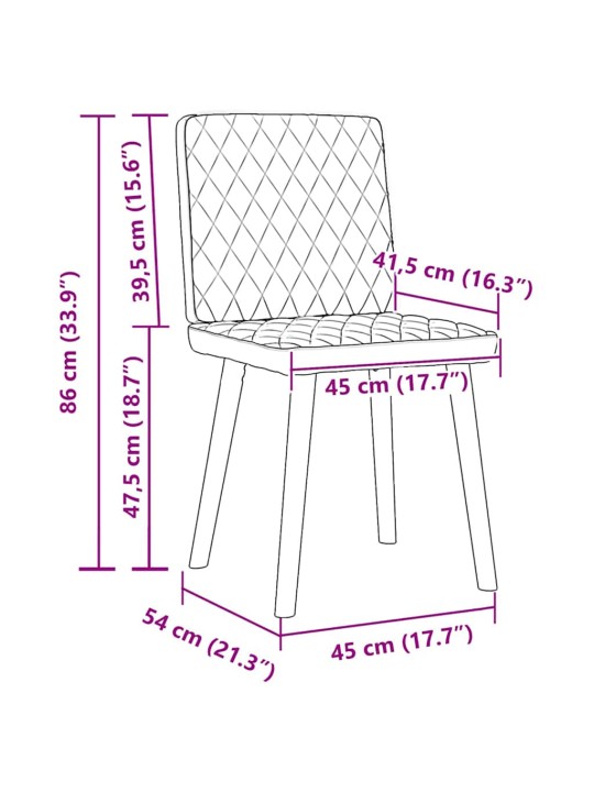 Jídelní židle 4 ks taupe textil