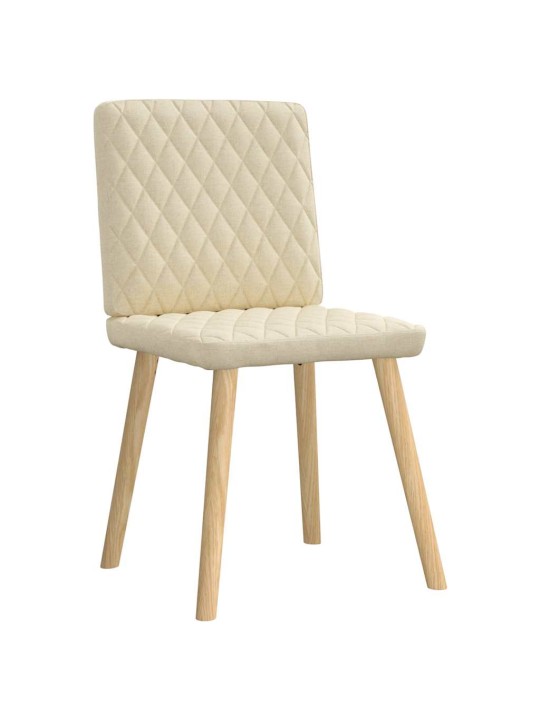 Jídelní židle 4 ks krémové textil