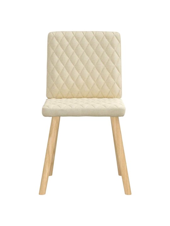 Jídelní židle 4 ks krémové textil