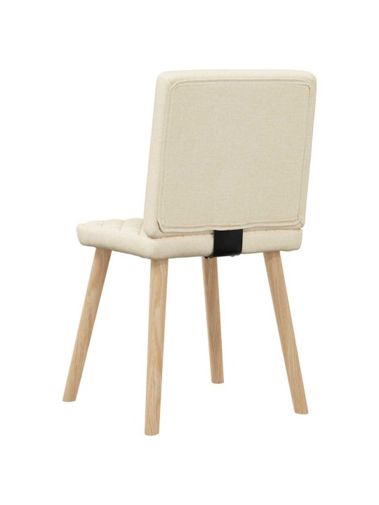 Jídelní židle 4 ks krémové textil