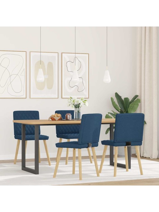 Jídelní židle 4 ks modré textil
