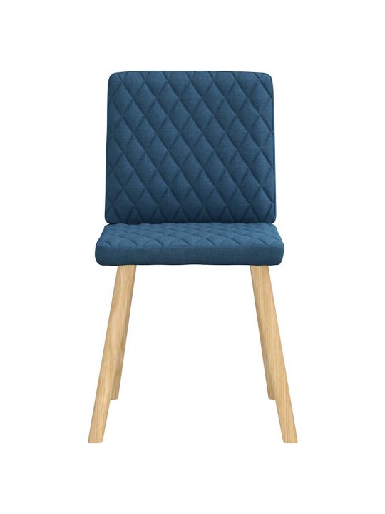 Jídelní židle 4 ks modré textil