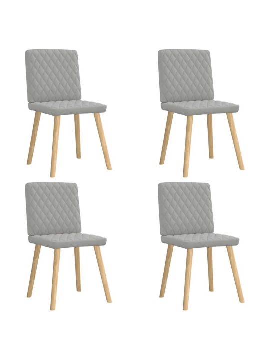 Otočné jídelní židle 4 ks oblak šedá textil
