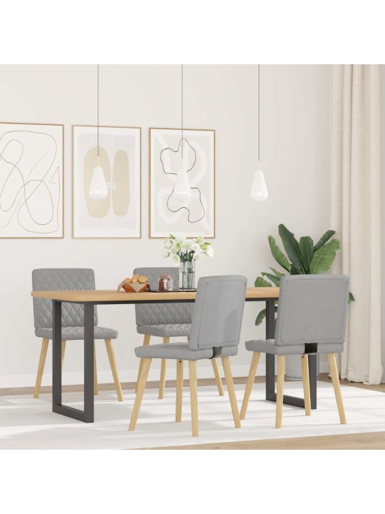 Otočné jídelní židle 4 ks oblak šedá textil